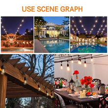 Load image into Gallery viewer, IP65 LED String Lights Retro Edison Filament Bulb Bright Daylight White Antique LED Filament Bulbs For Party Outdoor Garden Holiday Wedding Light String
