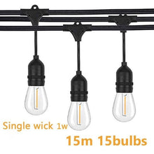 Load image into Gallery viewer, IP65 LED String Lights Retro Edison Filament Bulb Bright Daylight White Antique LED Filament Bulbs For Party Outdoor Garden Holiday Wedding Light String
