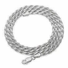 Load image into Gallery viewer, Italian 925 Silver Filled High Polish Finsh Rope Chain
