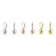 Load image into Gallery viewer, Italian Sterling Silver Leverback Ball Earrings
