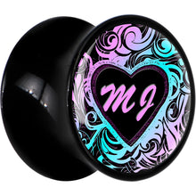 Load image into Gallery viewer, Custom Tribal Initial Acrylic Personalized Saddle Plug - buy 2 for a pair
