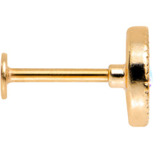 Load image into Gallery viewer, Auora Gem Gold Tone Crescent Moon Cartilage Tragus Earring
