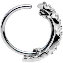 Load image into Gallery viewer, 18G Clear CZ Gem Feather Seamless Circular Ring
