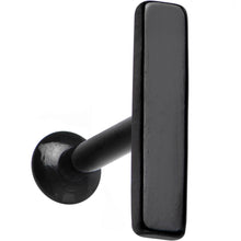 Load image into Gallery viewer, 1/4 9mm Black IP Rectangle Internal Thread Daith Cartilage Tragus
