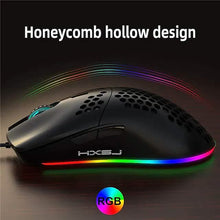 Load image into Gallery viewer, J900 Honeycomb Hollow Wired Gaming Mouse
