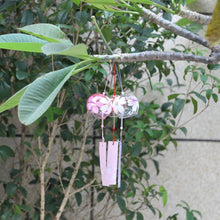 Load image into Gallery viewer, Japan Style Hand-paint Sakura Glass Wind Chimes Creative Gifts Painted Window &amp; Door Hanging Bells Decorations Hanging Wind Chime Pendant Label Chimes Wind Bells Gift For Mom Home
