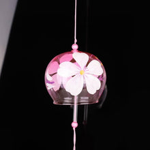 Load image into Gallery viewer, Japan Style Hand-paint Sakura Glass Wind Chimes Creative Gifts Painted Window &amp; Door Hanging Bells Decorations Hanging Wind Chime Pendant Label Chimes Wind Bells Gift For Mom Home

