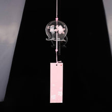 Load image into Gallery viewer, Japan Style Hand-paint Sakura Glass Wind Chimes Creative Gifts Painted Window &amp; Door Hanging Bells Decorations Hanging Wind Chime Pendant Label Chimes Wind Bells Gift For Mom Home
