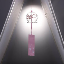 Load image into Gallery viewer, Japan Style Hand-paint Sakura Glass Wind Chimes Creative Gifts Painted Window &amp; Door Hanging Bells Decorations Hanging Wind Chime Pendant Label Chimes Wind Bells Gift For Mom Home

