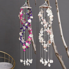Load image into Gallery viewer, Japanese Wind Chimes Bells Hanging Ornaments Mobile Portable Waterproof Outdoor Wind-chime Mediterranean Style Home Garden Yard Decoration Natural Shell Wind Chimes Birthday Gifts
