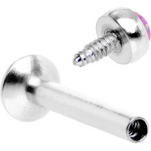 Load image into Gallery viewer, 5/16 Pink Synthetic Opal Internally Threaded Daith Cartilage Tragus
