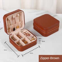 Load image into Gallery viewer, Jewelry Organizer Display Travel PU Leather Jewelry Case Boxes Travel Portable Jewelry Box Storage Organizer Earring Holder Gift Jewellery Box Organizer Small Portable PU Leather Travel Jewelry Storage Case for Rings Earrings Necklace

