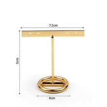 Load image into Gallery viewer, Jewelry Organizer Wooden Rack Bracelet Earring Holder Display Decoration Stand Earring Support Display Decoration Rack Small Jewelry Display Holder T-Shaped Iron Fashion Home Bracelet Pendant Jewelry Storage Shelf Stand for Woman Girls
