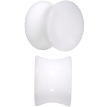 Load image into Gallery viewer, 1/2 White Acrylic Saddle Plug Set
