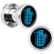 Load image into Gallery viewer, Blue Grenade Steel Screw Fit Plug Set 4G
