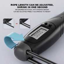 Load image into Gallery viewer, Jump Rope With Counter Adjustable Digital Counting Jumping Rope LCD Digital Counting Skipping Ropes Adjustable Weight Calories Time Setting With Sound Reminder Jump Ropes For Fitness Exercise Workout Gym
