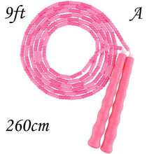 Load image into Gallery viewer, Jump Skipping Rope Beginner Soft Beaded Adjustable Tangles Free Fitness Skipping Rope For Men Women Kids Soft Beaded Skipping Rope Keeping Fit For Training Workout And Weight Loss
