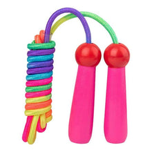 Load image into Gallery viewer, Jumping Wooden Handle Ergonomic School Adjustable Length Portable Training Skipping Rope Indoor Outdoor Wooden Handle Jumping Ropes Adjustable Skipping Rope For Boys And Girls Fitness Exercise Outdoor Activity 2.4m
