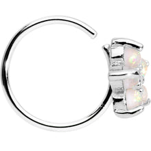 Load image into Gallery viewer, 20G Clear CZ White Faux Opal Seamless Circular Ring
