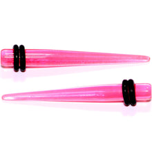 Load image into Gallery viewer, 9 Piece Pink Acrylic Ear Stretching Kit Set of 2
