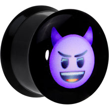 Load image into Gallery viewer, 5/8 Licensed Purple Devil emoji Acrylic Double Flare Plug Set
