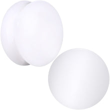 Load image into Gallery viewer, White UV Acrylic Saddle Plug Set 4mm to 25mm
