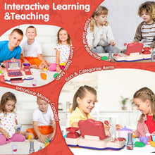 Load image into Gallery viewer, Kids Cash Register Pretend Play Cashier Toy with Scanner Calculator

