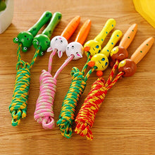 Load image into Gallery viewer, Kids Jump Rope With Wood Handle Children Skipping Ropes Gym Fitness Equipment Jump Ropes For Girls Boys Skipping Rope For Kids With Wooden Handle Cotton Braided Outdoor Fun Activity For Exercise Fitness
