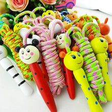 Load image into Gallery viewer, Kids Jump Rope With Wood Handle Children Skipping Ropes Gym Fitness Equipment Jump Ropes For Girls Boys Skipping Rope For Kids With Wooden Handle Cotton Braided Outdoor Fun Activity For Exercise Fitness
