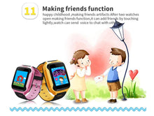Load image into Gallery viewer, Kids Smart Watch GPS Phone Watches Camera Flashlight SOS Call Location Clock Children Watches 2G Data SIM Card Kids Smartwatch With Calling Camera Learning Games Video Music Flashlight For Boys Girls
