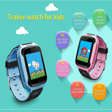 Load image into Gallery viewer, Kids Smart Watch GPS Phone Watches Camera Flashlight SOS Call Location Clock Children Watches 2G Data SIM Card Kids Smartwatch With Calling Camera Learning Games Video Music Flashlight For Boys Girls
