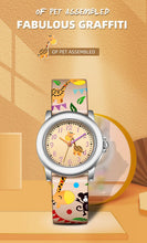 Load image into Gallery viewer, Kids Watches Dial Muticolour Strap Gift For School Girl Quartz Movement Kids Watches 3D Cute Silicone Children Toddler Wrist Watches Time Teacher For Boys
