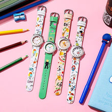 Load image into Gallery viewer, Kids Watches Dial Muticolour Strap Gift For School Girl Quartz Movement Kids Watches 3D Cute Silicone Children Toddler Wrist Watches Time Teacher For Boys
