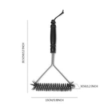 Load image into Gallery viewer, Kitchen Accessories BBQ Grill Brush and Scraper Barbecue Kit Cleaning Brush Stainless Steel Tools Wire Bristles Triangle BBQ Grill Cleaning Brush for Weber Gas Charcoal Porcelain Cast Iron &amp; All Grilling Grates Accessories
