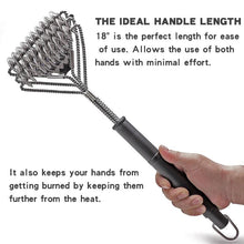 Load image into Gallery viewer, Kitchen Accessories BBQ Grill Brush and Scraper Barbecue Kit Cleaning Brush Stainless Steel Tools Wire Bristles Triangle BBQ Grill Cleaning Brush for Weber Gas Charcoal Porcelain Cast Iron &amp; All Grilling Grates Accessories
