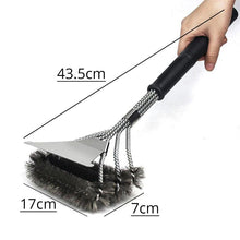 Load image into Gallery viewer, Kitchen Accessories BBQ Grill Brush and Scraper Barbecue Kit Cleaning Brush Stainless Steel Tools Wire Bristles Triangle BBQ Grill Cleaning Brush for Weber Gas Charcoal Porcelain Cast Iron &amp; All Grilling Grates Accessories
