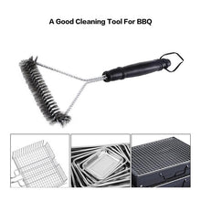 Load image into Gallery viewer, Kitchen Accessories BBQ Grill Brush and Scraper Barbecue Kit Cleaning Brush Stainless Steel Tools Wire Bristles Triangle BBQ Grill Cleaning Brush for Weber Gas Charcoal Porcelain Cast Iron &amp; All Grilling Grates Accessories
