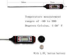 Load image into Gallery viewer, Kitchen Digital BBQ Food Thermometer Meat Cake Candy Fry Grill Dinning Household  Meat Thermometer Digital Instant Read Food Meat Thermometer with Long Probe Cooking Thermometer for Kitchen BBQ Grill and Cooking Thermometer  Oven Thermometer Tool

