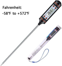 Load image into Gallery viewer, Kitchen Digital BBQ Food Thermometer Meat Cake Candy Fry Grill Dinning Household  Meat Thermometer Digital Instant Read Food Meat Thermometer with Long Probe Cooking Thermometer for Kitchen BBQ Grill and Cooking Thermometer  Oven Thermometer Tool
