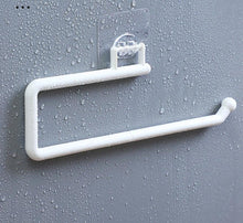 Load image into Gallery viewer, Kitchen Paper Roll Holder Towel Hanger Rack Toilet Paper Holders Bathroom Organizer Shelf Bar Cabinet Rag Hanging Holder Kitchen Tissue Roll Holder Wall Mounted Paper Holder Under Kitchen Cabinet For Shower Bathroom
