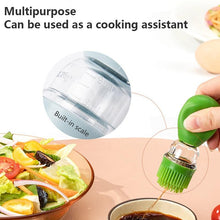 Load image into Gallery viewer, Kitchen Silicone Oil Bottle Portable Sauce Seasoning Tool Cooking Baking BBQ Quantitative Brush Dispenser Universal Accessories Glass Olive Bottle with Silicone Brush and Dropper Measuring Container for Kitchen Cooking Pancake Frying BBQ Accessories
