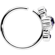 Load image into Gallery viewer, 5/16 Purple CZ Gem Fashion Fusion Seamless Circular Ring
