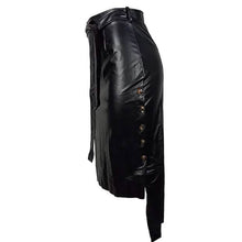 Load image into Gallery viewer, Knotted PU Leather Slit Skirt
