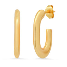 Load image into Gallery viewer, Ladies C Shape Tube Hoop Earrings

