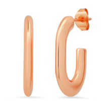 Load image into Gallery viewer, Ladies C Shape Tube Hoop Earrings
