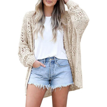 Load image into Gallery viewer, Ladies Crochet Cardigan Sweater
