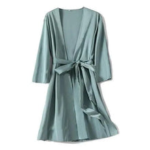 Load image into Gallery viewer, Ladies Fashion Red Soft Short Sleepwear For Women Trendy Women's Comfortable V Neck Bathrobe  Bridesmaid Bride Party Robes
