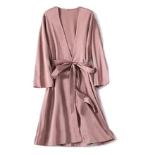 Load image into Gallery viewer, Ladies Fashion Red Soft Short Sleepwear For Women Trendy Women's Comfortable V Neck Bathrobe  Bridesmaid Bride Party Robes
