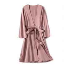 Load image into Gallery viewer, Ladies Fashion Red Soft Short Sleepwear For Women Trendy Women's Comfortable V Neck Bathrobe  Bridesmaid Bride Party Robes
