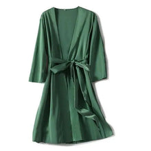 Load image into Gallery viewer, Ladies Fashion Red Soft Short Sleepwear For Women Trendy Women's Comfortable V Neck Bathrobe  Bridesmaid Bride Party Robes
